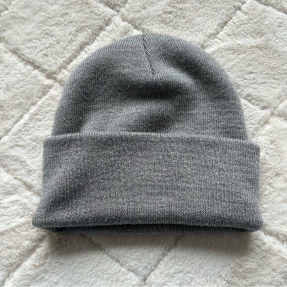 Carhartt | Gray Knit Cuffed Foldover Beanie Hat | Size One Size Fits Most - Picture 3 of 8